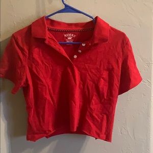 Cropped Polo shirt - Red